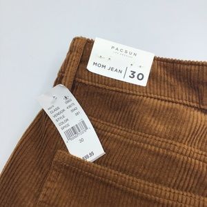New nwt pacsun corduroy mom jean jeans womens size 30 msrp $60